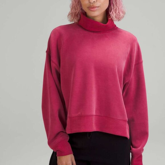 lululemon athletica Tops - Lululemon Softstreme Turtleneck Pullover Pomegranate.size 10